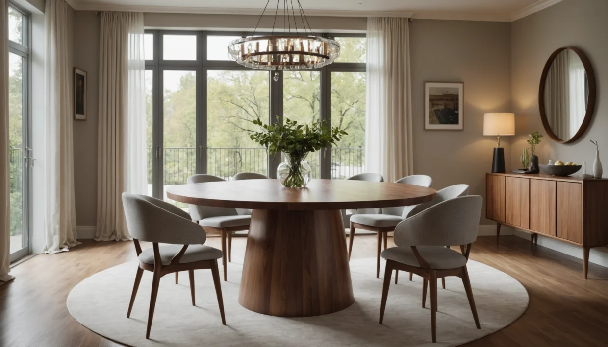 Table ronde extensible design : espace maximisé et style