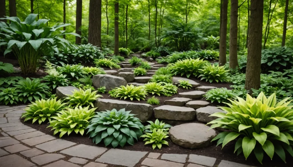 plantes pour jardin de rocaille ombragé