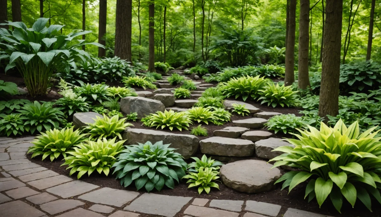 plantes pour jardin de rocaille ombragé