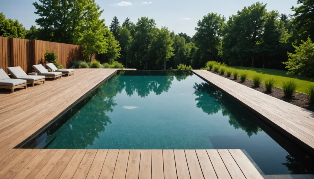 jardin moderne avec piscine