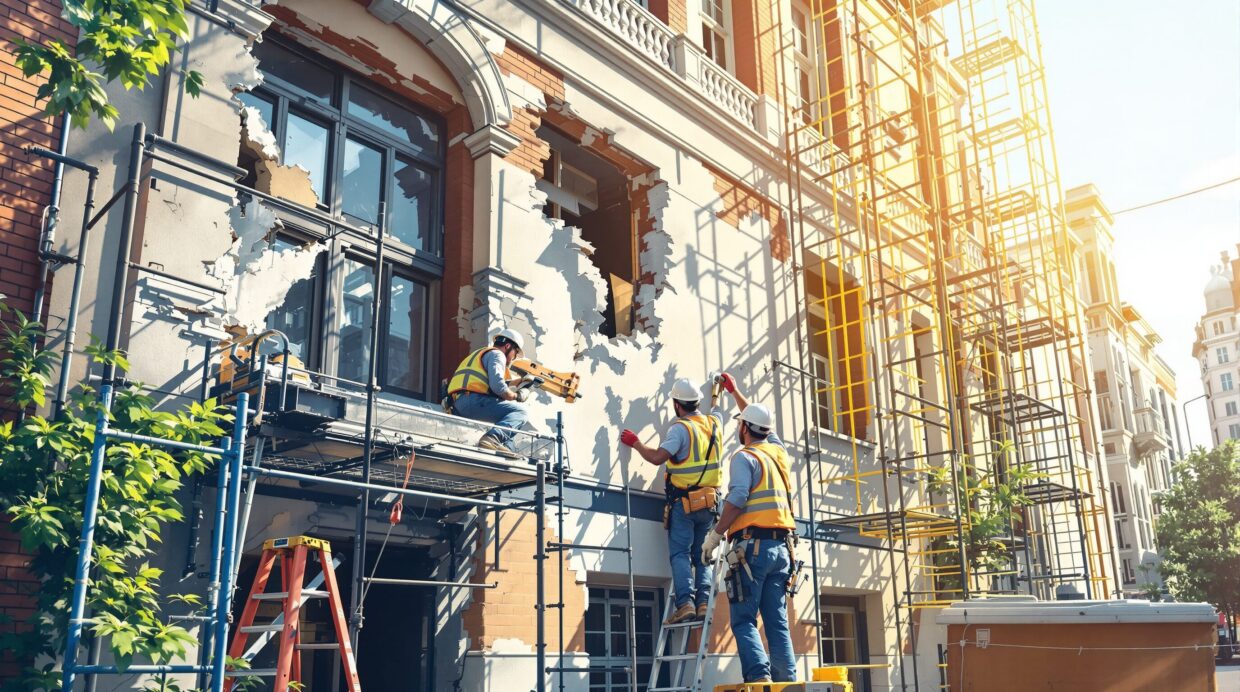 solutions de rénovation pour façades abîmées