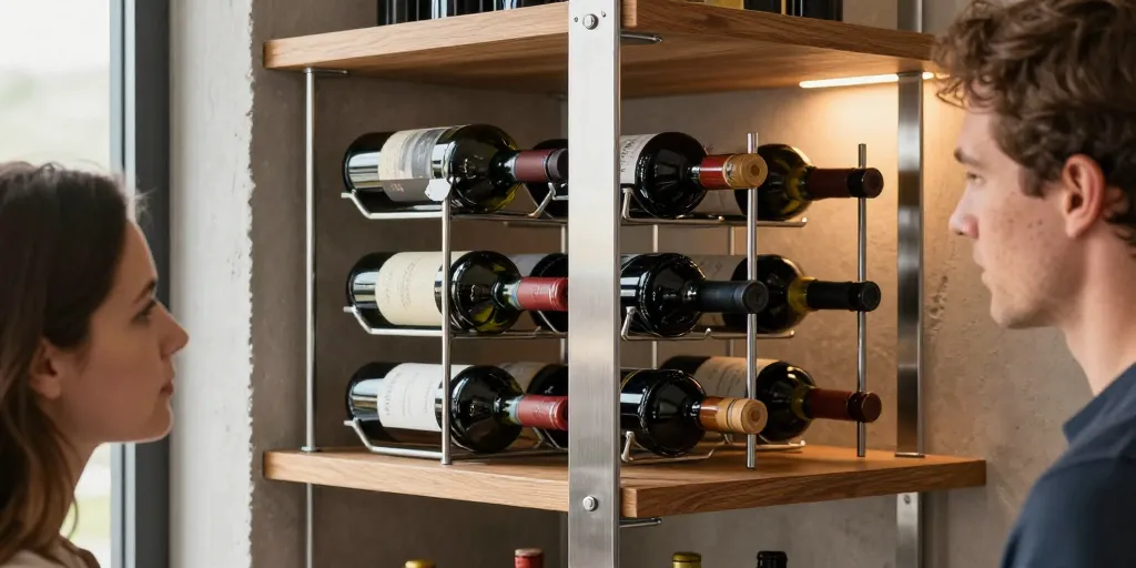 casier à vin métal